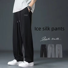 Load image into Gallery viewer, Joggers Men Jogger Pants Men Ice Silk Pants Big Size Men's Trousers Mens Clothing Gym Sport Mens Designer Clothes Man Cargo Y2k