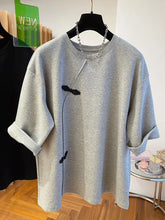 Load image into Gallery viewer, 2024 Summer RoundNeck T Shirt Women New Chinese Style Short Sleeve T-shirt Fashion Loose Tops Casual Fashion Versatile T-shirt