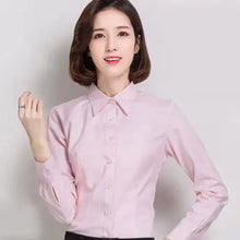 Load image into Gallery viewer, Women Shirts Blouses Women White Shirt Long Sleeve Blouse Female Tops OL Basic Shirt Blouses 2023 Fashion Elegant Woman Clothing