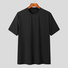 Load image into Gallery viewer, Summer Men's Clothing Light Luxury T Shirt Leisure Long Sleeve O Neck Drapped Solid Color Loose Basic Shirt Popular Knitwear