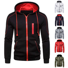 Load image into Gallery viewer, Men's Hoodie Black White Army Green Red Hooded Color Block Fleece Cool Casual Winter Clothing Apparel Hoodies Sweatshirts