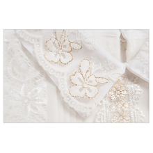 Load image into Gallery viewer, Women's Clothing Turn-down Collar Solid Color Lace Patchwork Pullover Long Sleeve Elegant T-shirt Fashionable Bright Silk Tops