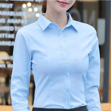 Load image into Gallery viewer, Women Shirts Blouses Women White Shirt Long Sleeve Blouse Female Tops OL Basic Shirt Blouses 2023 Fashion Elegant Woman Clothing