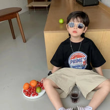 Load image into Gallery viewer, Children's Round Neck New Temperament Summer T-shirt Five-point Sleeve Simple Trend All-match Korean Style Children's Clothing