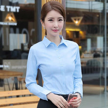 Load image into Gallery viewer, Women Shirts Blouses Women White Shirt Long Sleeve Blouse Female Tops OL Basic Shirt Blouses 2023 Fashion Elegant Woman Clothing