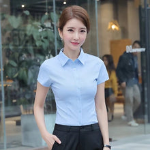 Load image into Gallery viewer, Women Shirts Blouses Women White Shirt Long Sleeve Blouse Female Tops OL Basic Shirt Blouses 2023 Fashion Elegant Woman Clothing