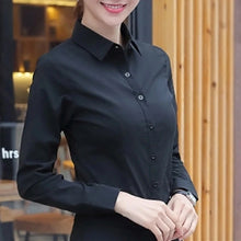 Load image into Gallery viewer, Women Shirts Blouses Women White Shirt Long Sleeve Blouse Female Tops OL Basic Shirt Blouses 2023 Fashion Elegant Woman Clothing