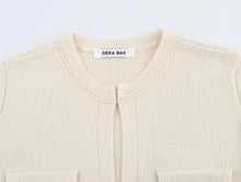 Load image into Gallery viewer, Round Neck Small Fragrant Style Knitted Cardigan For Spring French Loose Short Style Paired With Spring And Autumn Sweater