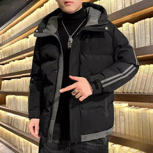 Load image into Gallery viewer, Down Jacket Man Short Winter Hoodie Coat for Men New In Warm Cheap Clothes Offer Aesthetic On Clothing Fashion 2024 Casual Sale