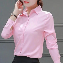 Load image into Gallery viewer, Women Shirts Blouses Women White Shirt Long Sleeve Blouse Female Tops OL Basic Shirt Blouses 2023 Fashion Elegant Woman Clothing