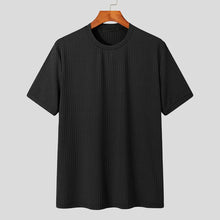 Load image into Gallery viewer, Summer Men's Clothing Light Luxury T Shirt Leisure Long Sleeve O Neck Drapped Solid Color Loose Basic Shirt Popular Knitwear