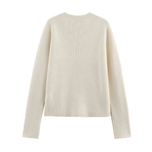 Load image into Gallery viewer, Round Neck Small Fragrant Style Knitted Cardigan For Spring French Loose Short Style Paired With Spring And Autumn Sweater
