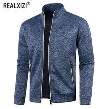 Load image into Gallery viewer, Men Zipper Jackets Standing Collar Sweatshirt Outdoor Streetwear Casual Coat Long Sleeve Coats Men&#39;s Clothing M-4XL
